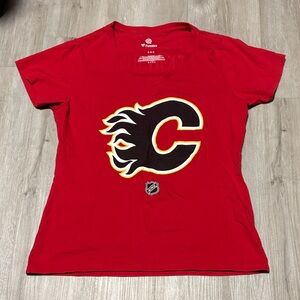 NHL Calgary Flames Red Women's Short Sleeve Tee